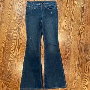 Mid-Rise Flared Denim Jeans